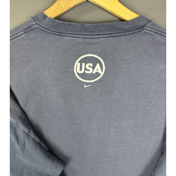 Vintage Y2K Nike Mid Swoosh USA Soccer Long Sleeve Cropped Womens Sports - Picture 10 of 15